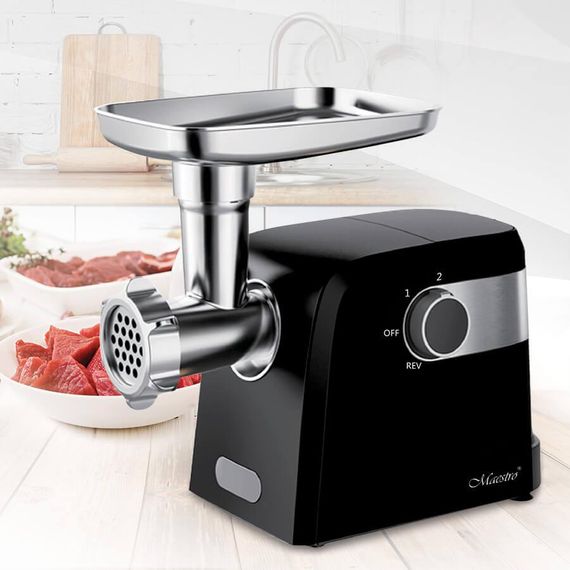 М'ясорубка електрична Maestro MR-854, 1500 Вт, з металевим шнеком і реверсом, для дому та кухні | Зображення 1