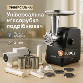 Шнековая мясорубка для домашнего использования, Мощная бытовая кухонная электромясорубка для дома QI-49