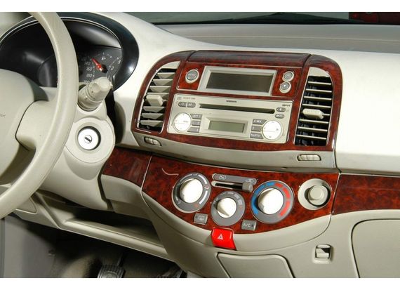 Накладки на панель Алюміній для Nissan Micra K12 2003-2010 рр | Зображення 1