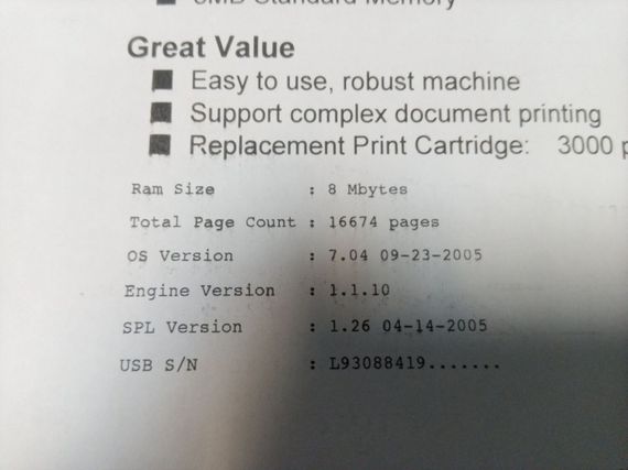 Принтер Xerox Phaser 3117 / Лазерная монохромная печать / 600 x 600 dpi / A4 / 16 стр/мин / USB 2.0 б/у | Зображення 5