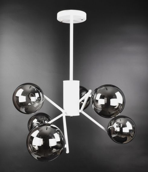 Люстра стельова на 6 лампочок 25967 Білий 70х63х63 см. | Зображення 1