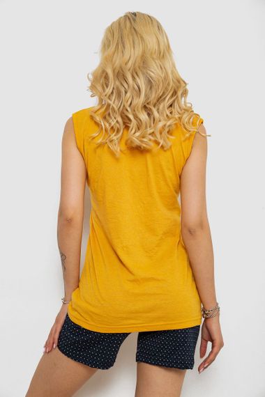 Пижама женская с принтом  -уценка, цвет желтый, 243R2471-U | Зображення 3