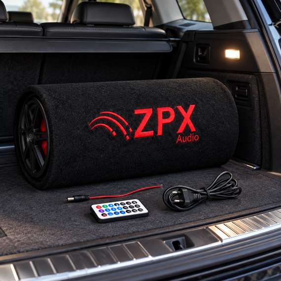 Активный сабвуфер для автомобиля 600Вт Car Subwoofer Speaker ZPX ZX-6SUB | Зображення 1
