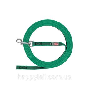 Поводок для собак Trixie Tracking leash прорезиненный водоотталкивающий, зеленый длинный поводок Трикси для тренировки, S-M 5 м /