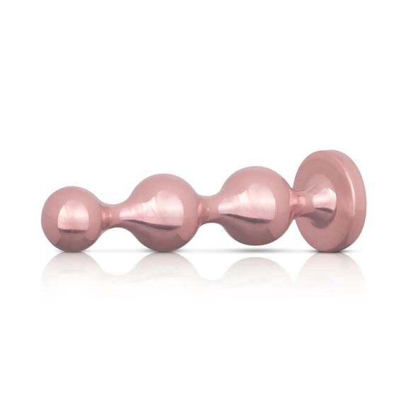 Набор анальных игрушек Rosy Gold - Metal Butt Plug Set 3 Pieces, Розовый | Зображення 3