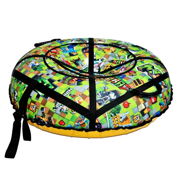 Тюбінг 100 см "Майнкрафт" (Оксфорд, ПВХ) надувні санчата ватрушка для снігу | Зображення 4