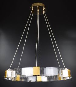 Люстра потолочная LED SGA14-650 Золото 35-150х60х60 см.