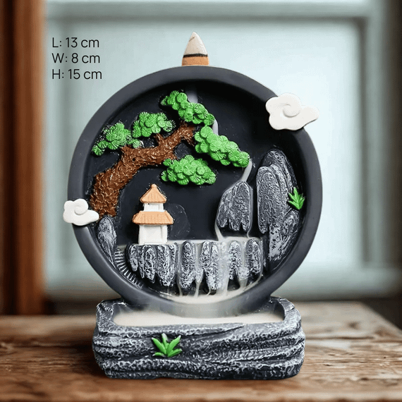 Підставка для аромаконусів зворотного потоку Гірський пейзаж з храмом 9816510005554 | Зображення 1