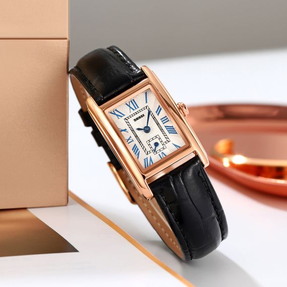 Класичний жіночий годинник Skmei 2297RGBK Rose Gold-Black | Зображення 3