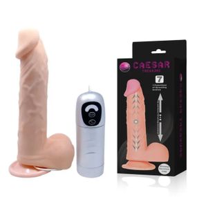 Вібратор реаліст BAILE Caesar Treasure з фрикцією, на присосці, з пультом, 20 х 3.8 см Sex Aura