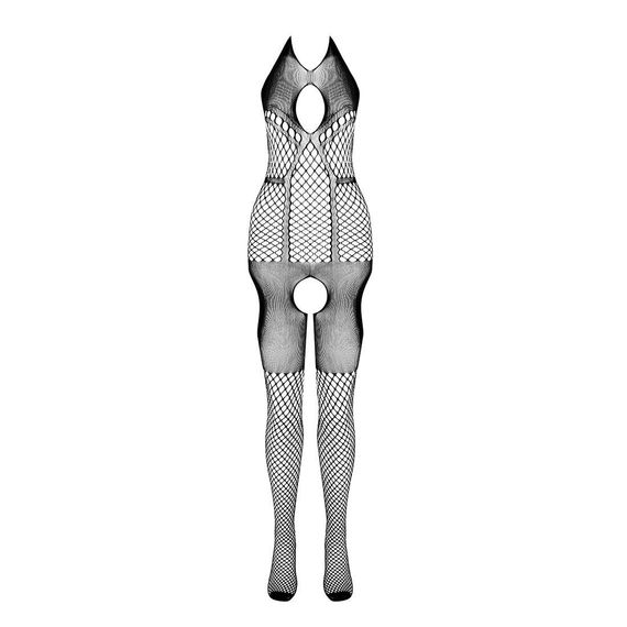 Бодистокинг с имитацией чулок Passion BS079 black | Зображення 4