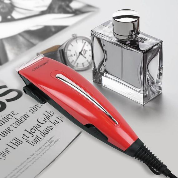 Машинка для стрижки волос Maestro MR-652C-RED, проводная, с насадками | Зображення 1