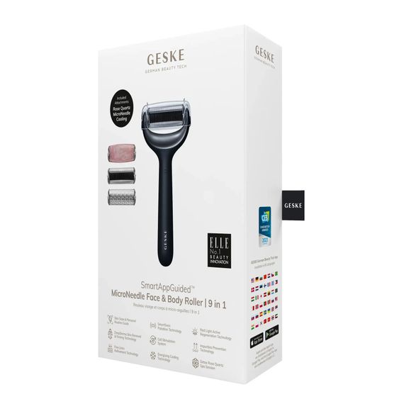 Ролик для голкової мезотерапії обличчя та тіла GESKE MicroNeedle Face&Body Roller 9в1 turquoise, Чорний | Зображення 7