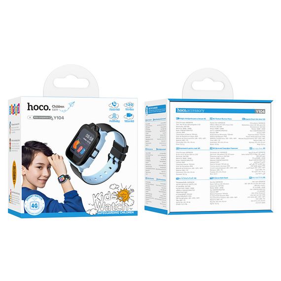 Дитячий cмарт-годинник Hoco Y104 4G Blue | Зображення 4