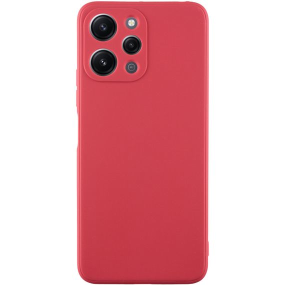 Силиконовый чехол Candy Full Camera для Xiaomi Redmi 12 Красный / Camellia