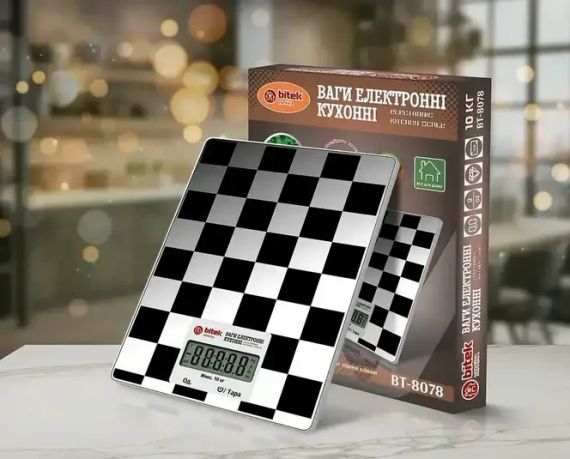 Весы кухонные электронные BITEK BT-8078 до 10 кг с LCD дисплеем, точные бытовые весы для кухни | Зображення 3