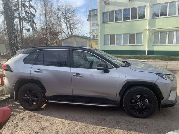 Боковые пороги OEM V1A (2 шт, алюминий) для Toyota Rav 4 2019-2024 | Зображення 5