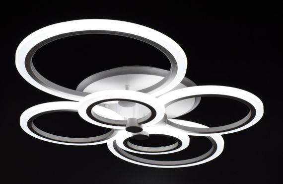 Люстра світлодіодна стельова LED світильник для квартири на стелю лед з пультом 25946 Білий 11х57х77 см. | Зображення 1