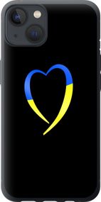 Чехол на iPhone 13 Жёлто-голубое сердце "885u-2374-17620"