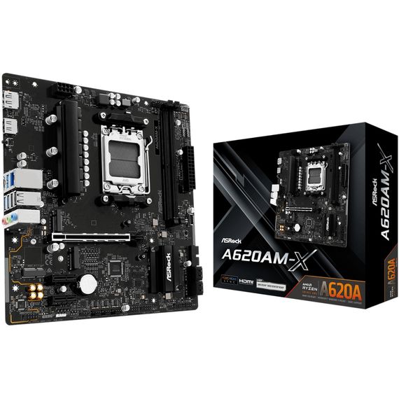 ASRock A620AM-X (AM5/A620A, 2*DDR5, PCIex16, DP/HDMI, 4xSATA, 2xM.2, 2.5GLan, 8ch, mATX) | Зображення 4