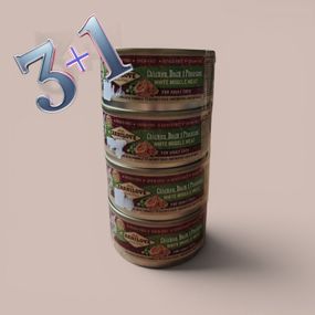 Вологий корм з куркою качкою та фазаном Carnilove Chicken Duck Pheasant для котів по 100 г 3+1 в подарунок (400 г)