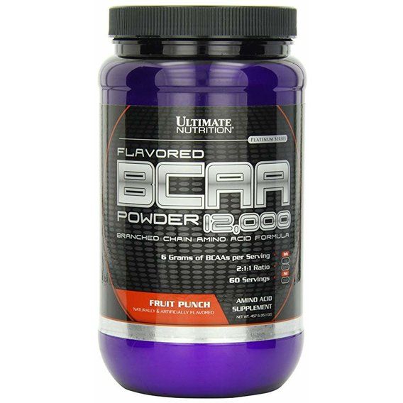 Амінокислота BCAA для спорту Ultimate Nutrition Flavored BCAA 12,000 Powder 457 g /60 servings/ Fruit Punch