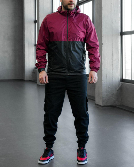 Ветровка Фэнтези бордово-черный S | Зображення 4