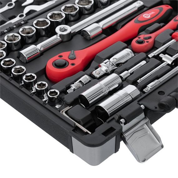 Професійний набір інструментів 1/4", 1/2", 61 од., Cr-V INTERTOOL ET-6061 | Зображення 3