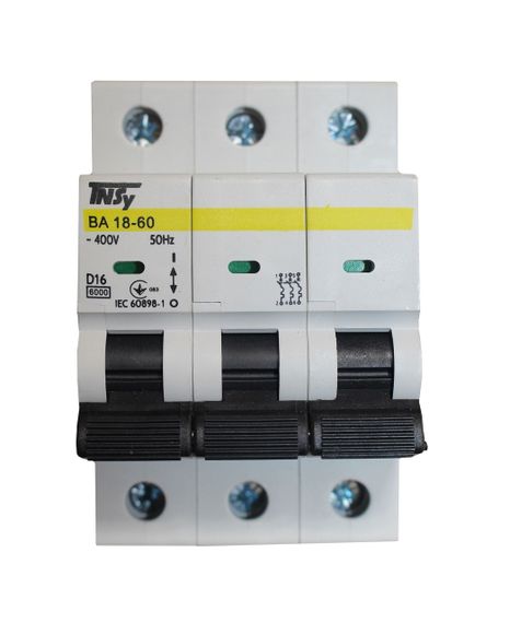 Автоматичний вимикач ВА18-60 3Р 16А 6кА х-ка D Ny95504805