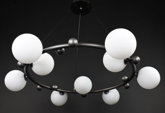 Люстра підвісна на 9 лампочок 27910 Графіт 30-150х86х86 см. | Зображення 3