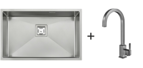 Мийка Quadro 68 Celldecor + Змішувач FKM 71 Inox 8213.401.0052