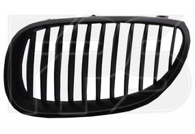 Решетка радиатора левая BMW 5 E60 '03-10 (FPS) ребра+рамка черные 51137065701