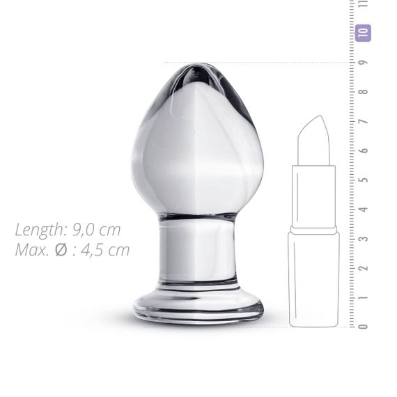 Стеклянная анальная пробка Gildo Glass Buttplug No. 26, Прозрачный | Зображення 2