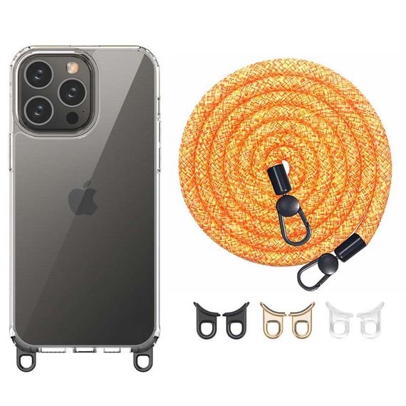 Чехол TPU Transparent with Straps для Apple iPhone 14 Pro (6.1")