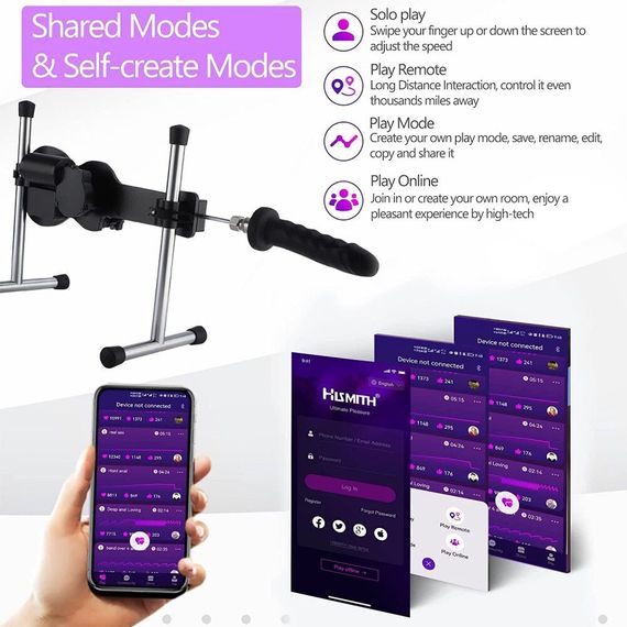 Смарт секс-машина Hismith AK-09 Sex Machine APP з фалоімітатором, бездротовий пульт ДК | Зображення 3