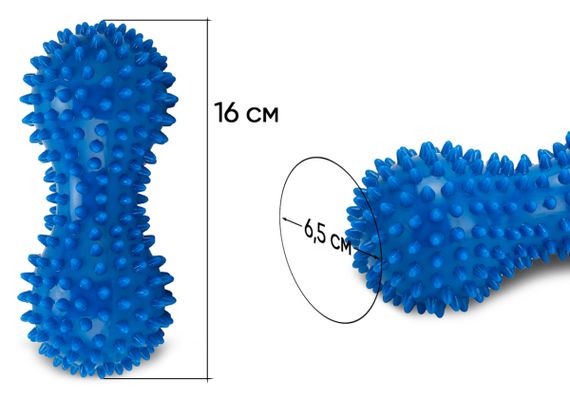Масажний м'ячик EasyFit Goober із шипами синій (EF-1072-BL) | Зображення 2
