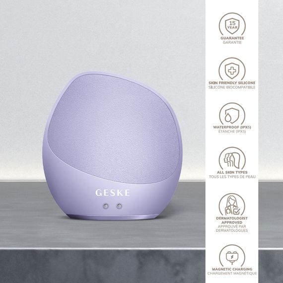 Ультразвукова щітка для тіла та інтенсивний пілінг GESKE Sonic Body Brush&Intensive Exfoliator 7в1 starlight, Фіолетовий | Зображення 2