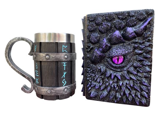 Подарунковий набір Кухоль 3D Скандинавські Руни та Блокнот 3D «Око Ілюзій»