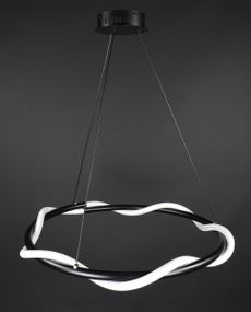 Люстра світлодіодна підвісна LED світильник для квартири на стелю лед 27943 Чорний 30-150х62х62 см.