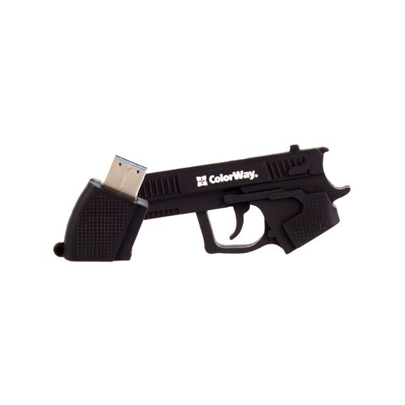 USB флеш накопичувач ColorWay Pistol 64 GB 3.0 Black (CW-USBPL64) | Зображення 7