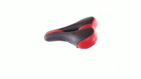 Седло велосипедное   (mod:3)   (спортивное, красно -черное)   YAT