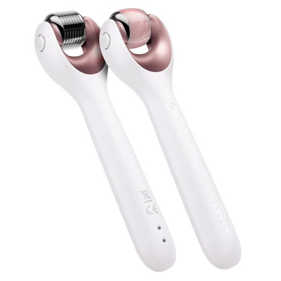 Електронний ролер для обличчя з мікроголками GESKE MicroNeedle Face Roller 9в1 gray, Бронзовий | Зображення 5