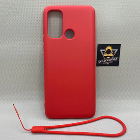 Motorola G60 SoftTouch Silicone  Противоударный чехол софт тач Красный