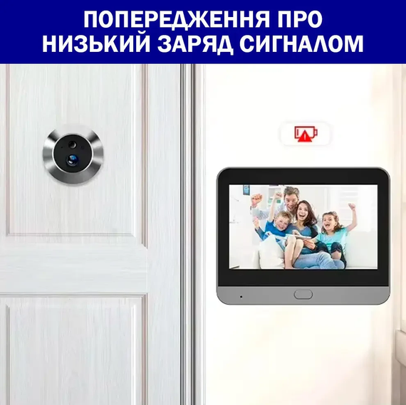 Видеодомофон Tuya Smart Video Doorbell ED-300PA / Дверной беспроводной звонок Wi-Fi с ИК-подсветкой и датчиком движения | Зображення 2