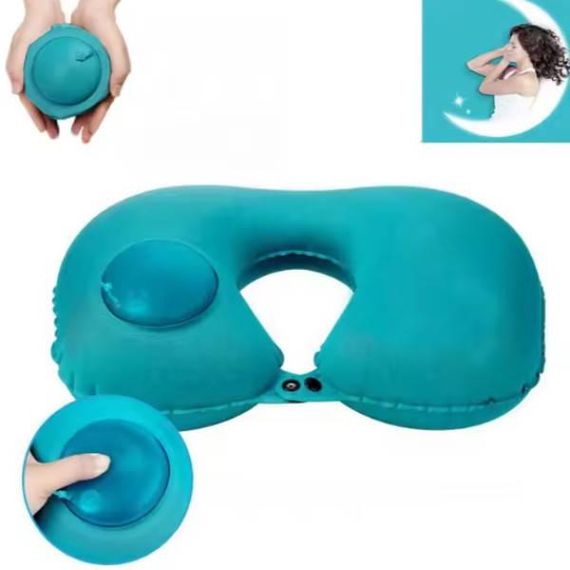 Подушка-підголовник U-подібна для подорожей Бірюзова