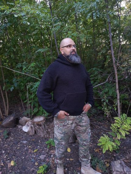 Худі чоловічі зимове "Затишне тепло в кожному дотику" AleX  SF-0006 Чорний, 44-46 | Зображення 6