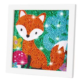 Алмазная мозаика для детей Лисичка A5501C рамка 17,5-17,5 см