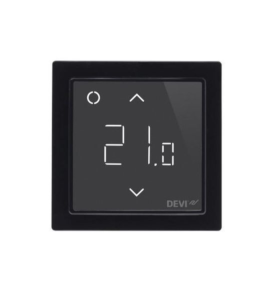 Терморегулятор DEVIreg Smart (+5+45С), Wi-Fi, 85х85мм, макс. 16A, черный (140F1143)