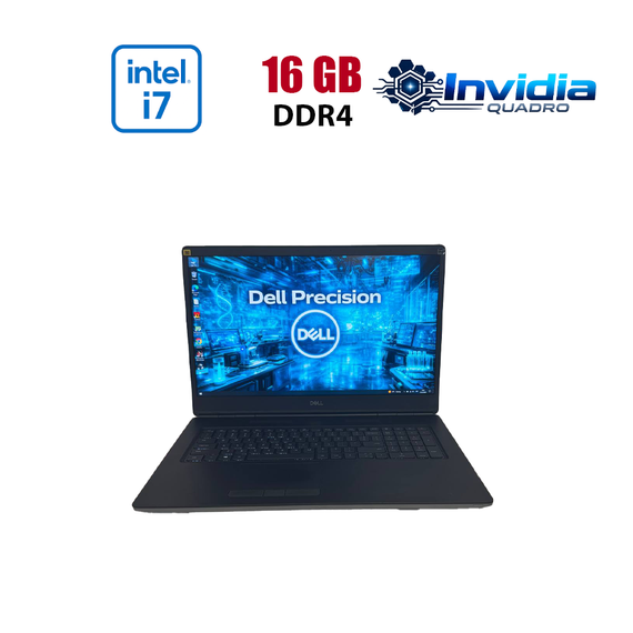 Мобильная рабочая станция Б-класс Dell Precision 7750 / 17.3" (1920x1080) IPS / Intel Core i7-10750H (6 (12) ядер по 2.6 - 5.0 GHz) / 16 GB DDR4 / 512 GB SSD / nVidia Quadro T1000, 4 GB GDDR5, 128-bit / WebCam б/у