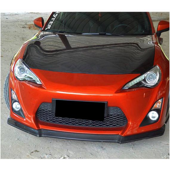 Накладка на передній бампер Lip V1 (Карбон) для Toyota GT86 2011- рр | Зображення 1